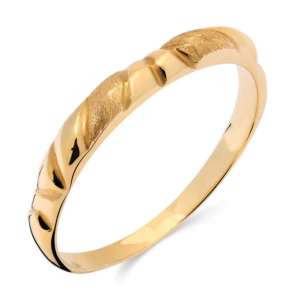 Anel em Ouro Amarelo 18k com Efeito Diamantado