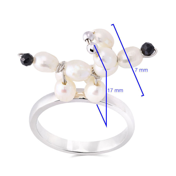Anel Brinco e Pingente em Prata 925 Puppy (Cachorro) de Perolas Biva