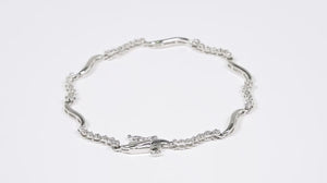 Pulseira em Prata 925 com Diamantes Brancos