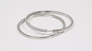 Argola em Prata 925 com Zirconias