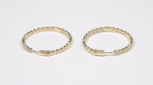 Par de Brinco Argola de Prata com Zirconias 8,7 cts