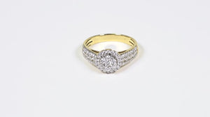 Anel em Ouro Amarelo 18k Com Diamantes