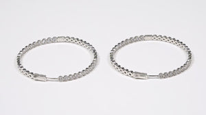 Argola em Prata 925 com Zirconias