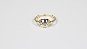 Anel em Ouro Amarelo 18k com Zircônias