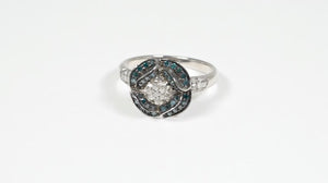 Anel em Prata 925 com Diamantes