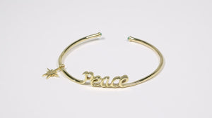 173590-Bracelete em Prata 925 Peace Eva LaRue com Calcedônia e Diamante