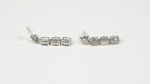 Par de Brinco em Prata 925 com Espectrolites e Diamantes
