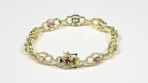 Pulseira em Prata 925 com Turmalinas Coloridas
