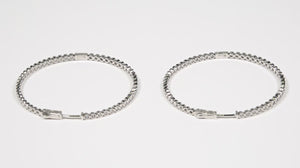 Argola em Prata com Zirconias