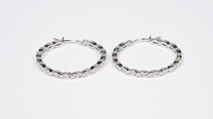 Argola em Prata 925 com Zirconias 