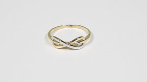 Anel em Ouro Amarelo 18k Infinito 2 Cores