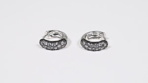 Argola em Prata 925 com Zirconias Brancas