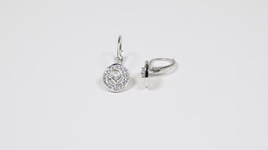 Par de Brinco em Prata 925 Oval com Zirconias