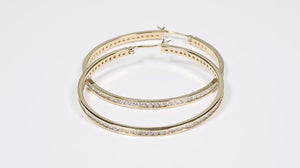 Argola em Prata 925 com Zirconias 