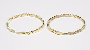 Argola em Prata 925 com Zirconias 