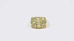 Anel de Prata com Crisoberilos Aprox. 4,10 cts