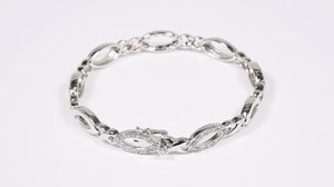 Pulseira em Prata 925 com Diamantes Brancos