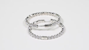 Argola em Prata 925 com Zirconias