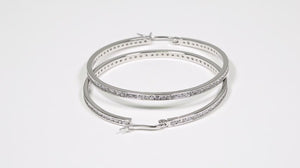 Argola em Prata 925 com Zirconias 